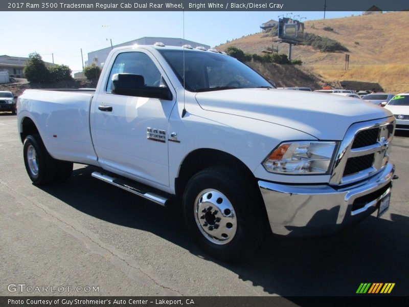 Bright White / Black/Diesel Gray 2017 Ram 3500 Tradesman Regular Cab Dual Rear Wheel