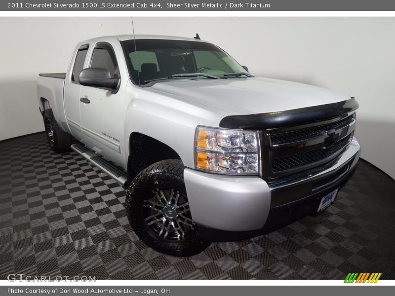 Sheer Silver Metallic / Dark Titanium 2011 Chevrolet Silverado 1500 LS Extended Cab 4x4