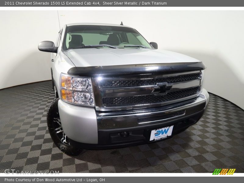 Sheer Silver Metallic / Dark Titanium 2011 Chevrolet Silverado 1500 LS Extended Cab 4x4