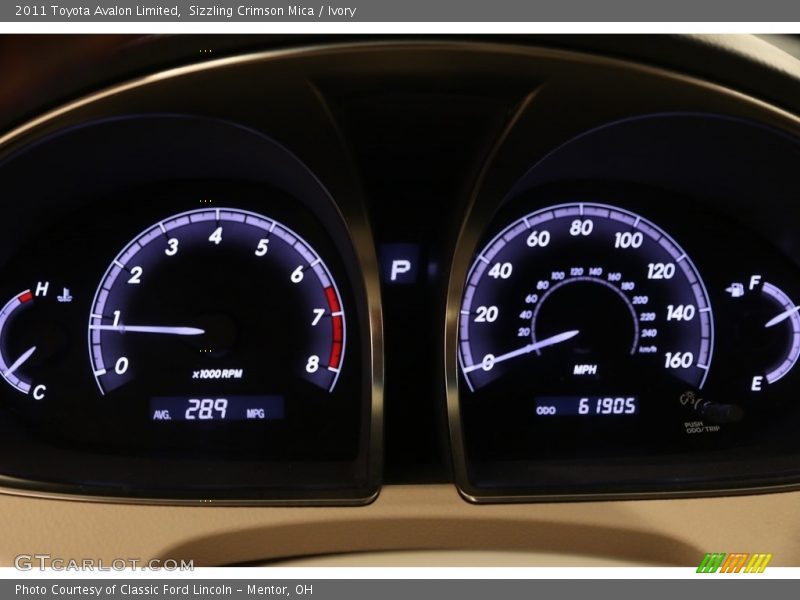 Sizzling Crimson Mica / Ivory 2011 Toyota Avalon Limited