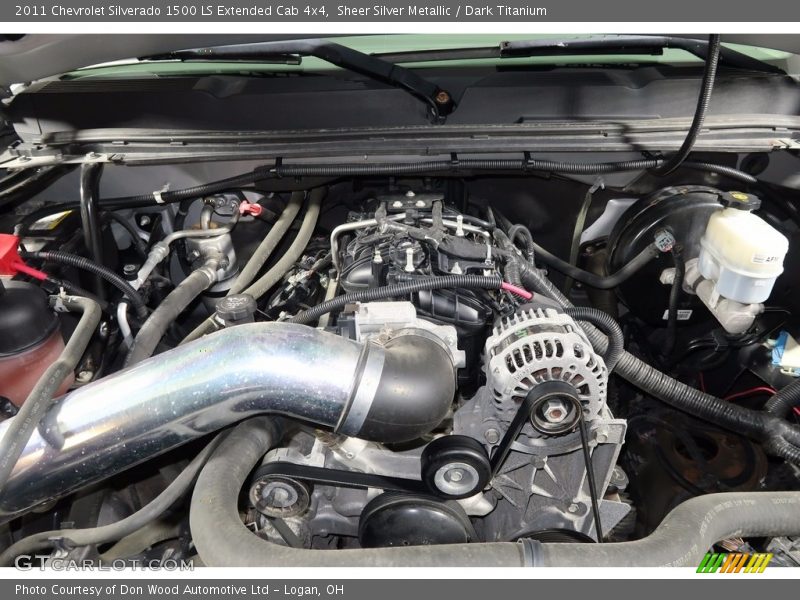 Sheer Silver Metallic / Dark Titanium 2011 Chevrolet Silverado 1500 LS Extended Cab 4x4