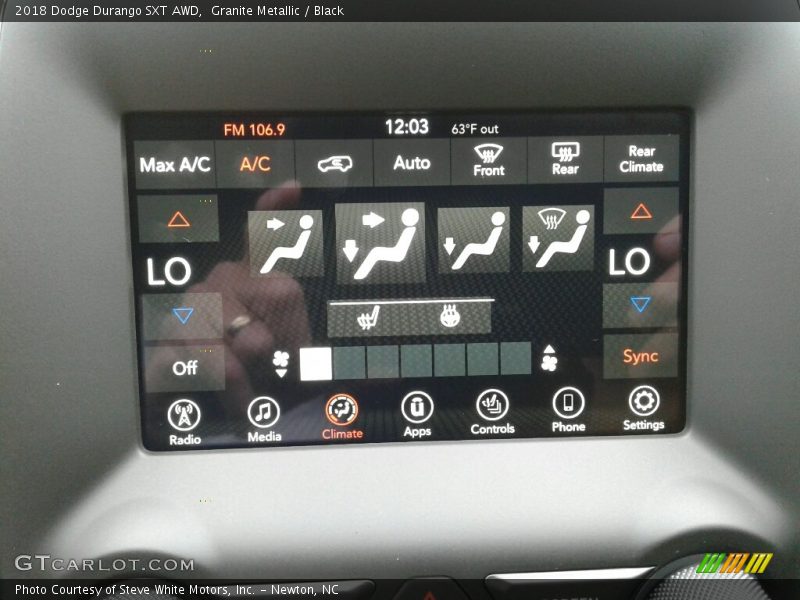 Granite Metallic / Black 2018 Dodge Durango SXT AWD