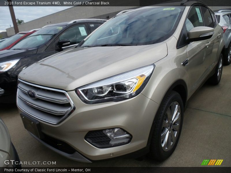 White Gold / Charcoal Black 2018 Ford Escape Titanium 4WD