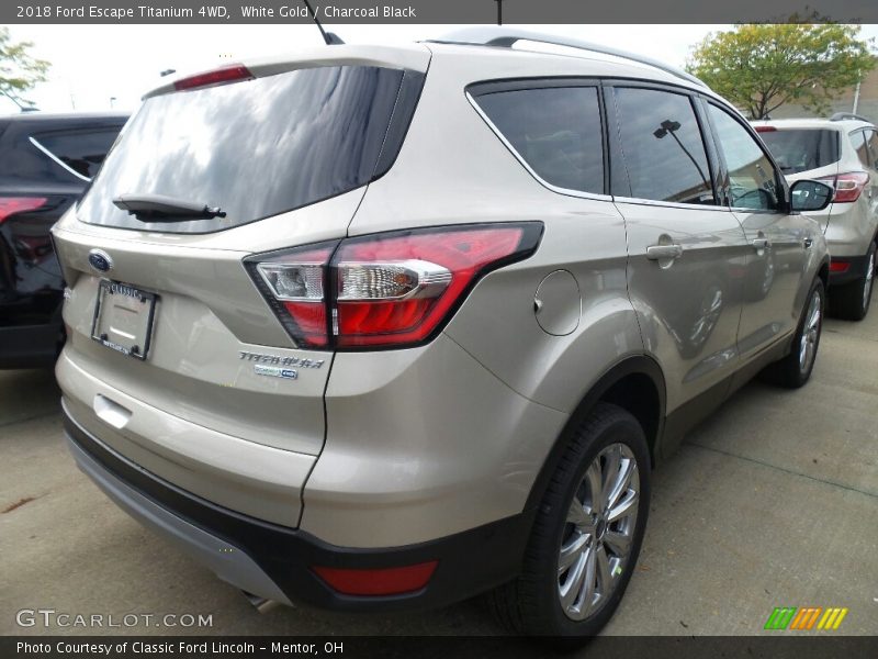 White Gold / Charcoal Black 2018 Ford Escape Titanium 4WD