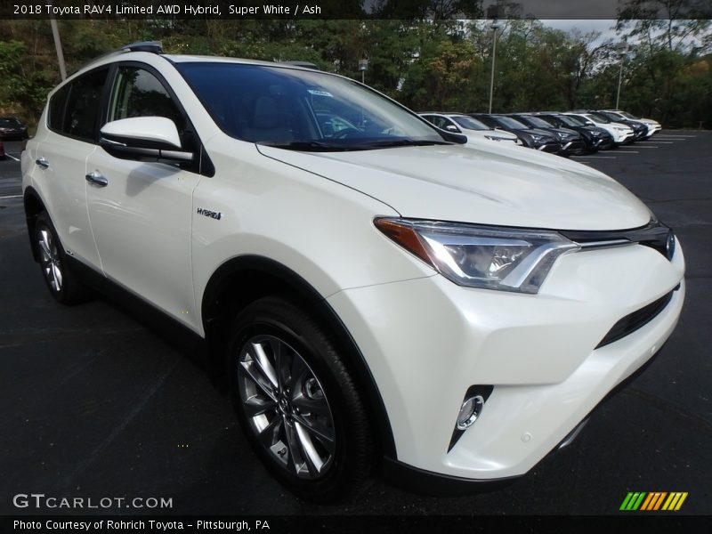 Super White / Ash 2018 Toyota RAV4 Limited AWD Hybrid