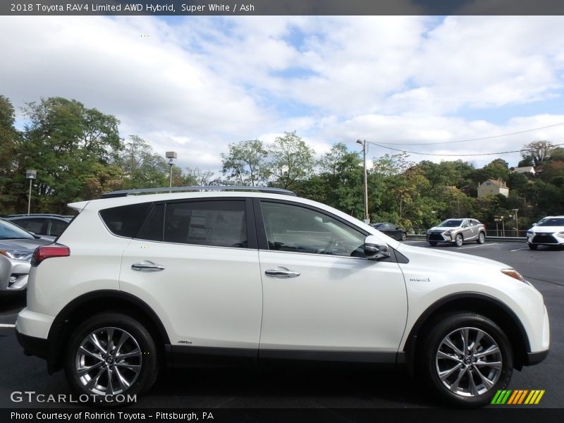 Super White / Ash 2018 Toyota RAV4 Limited AWD Hybrid