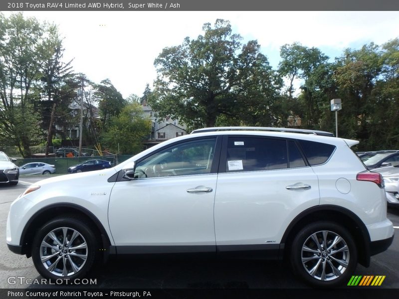 Super White / Ash 2018 Toyota RAV4 Limited AWD Hybrid