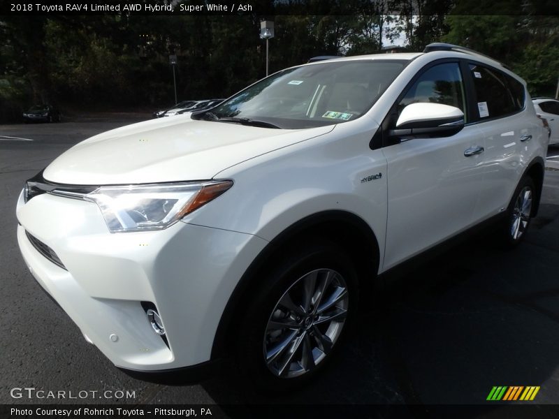 Super White / Ash 2018 Toyota RAV4 Limited AWD Hybrid