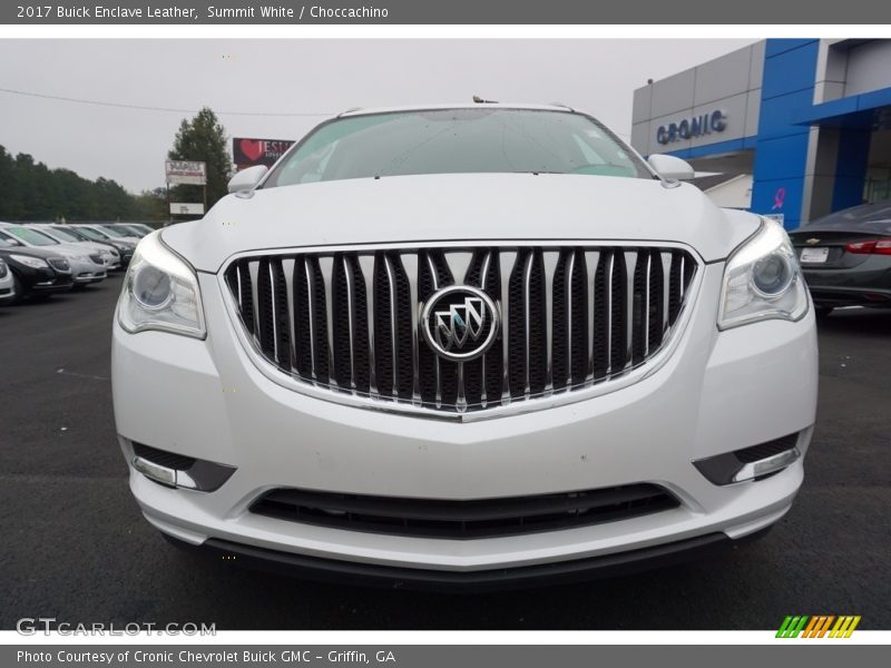 Summit White / Choccachino 2017 Buick Enclave Leather