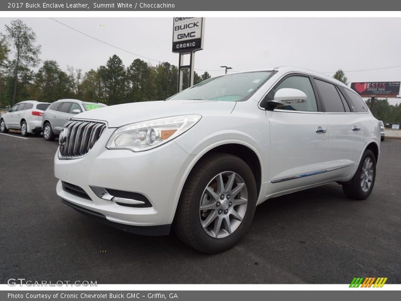 Summit White / Choccachino 2017 Buick Enclave Leather