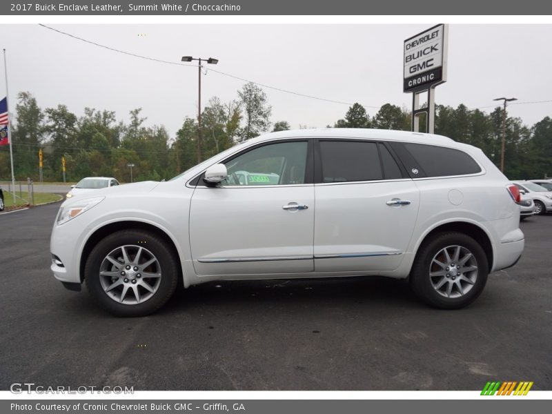 Summit White / Choccachino 2017 Buick Enclave Leather