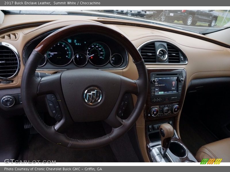 Summit White / Choccachino 2017 Buick Enclave Leather