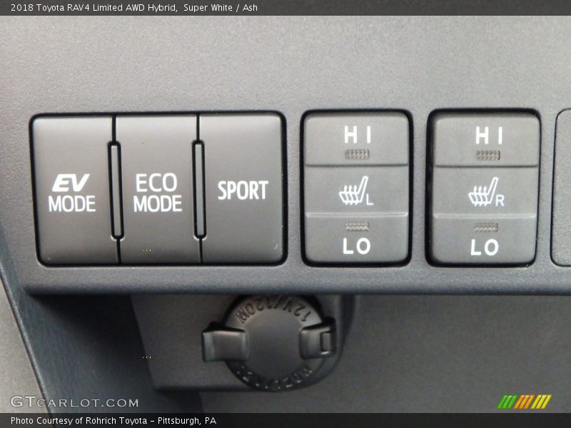 Controls of 2018 RAV4 Limited AWD Hybrid