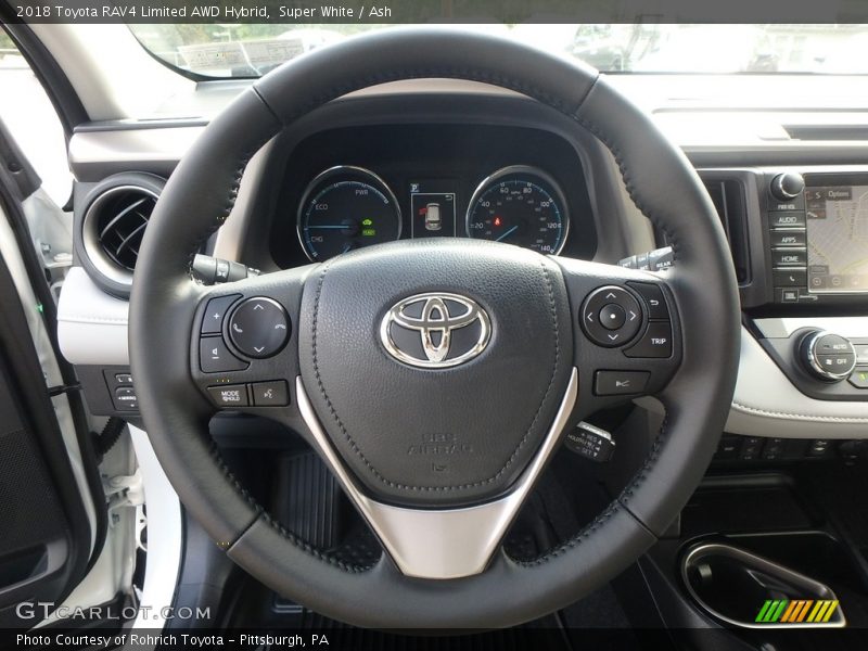  2018 RAV4 Limited AWD Hybrid Steering Wheel