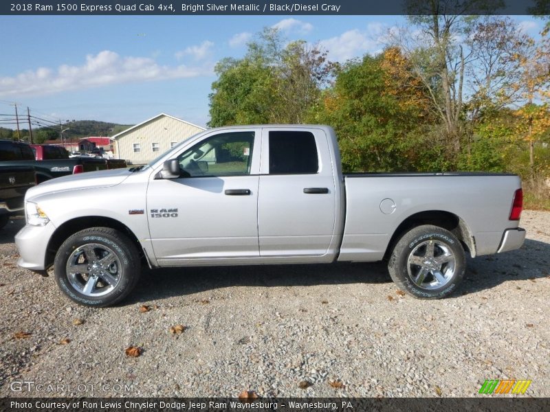 Bright Silver Metallic / Black/Diesel Gray 2018 Ram 1500 Express Quad Cab 4x4