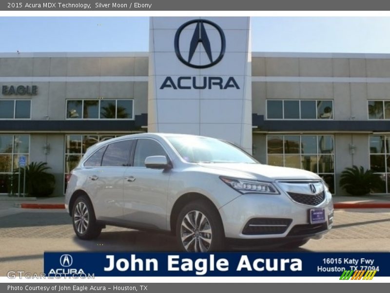 Silver Moon / Ebony 2015 Acura MDX Technology