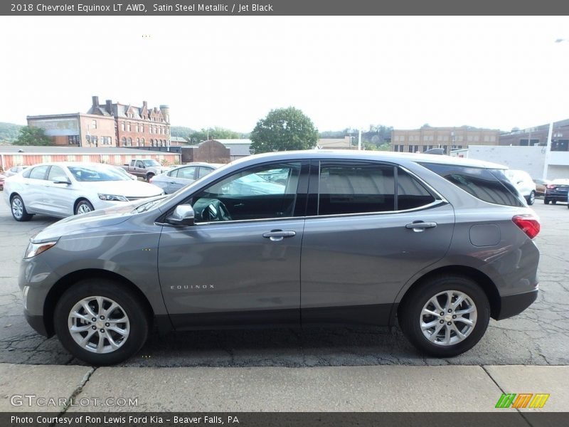 Satin Steel Metallic / Jet Black 2018 Chevrolet Equinox LT AWD