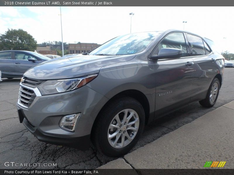 Satin Steel Metallic / Jet Black 2018 Chevrolet Equinox LT AWD