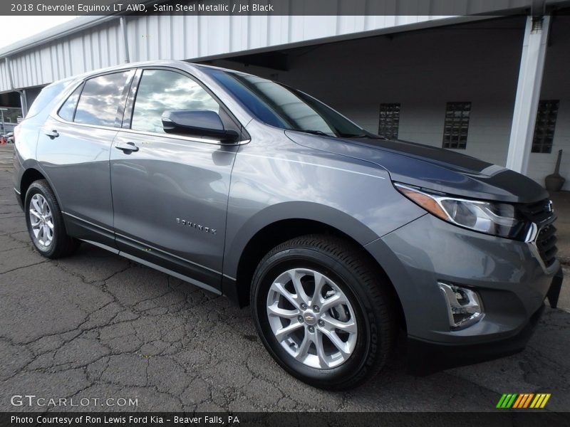 Satin Steel Metallic / Jet Black 2018 Chevrolet Equinox LT AWD