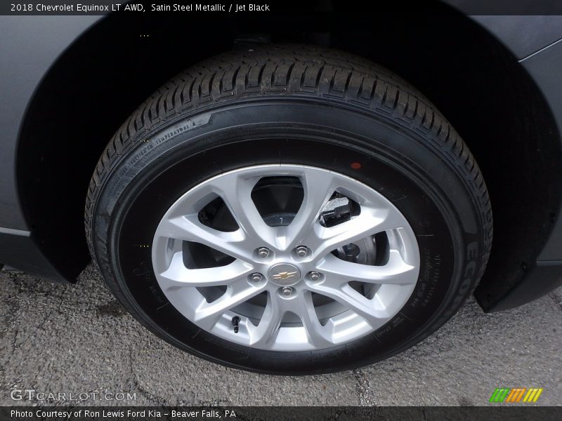 Satin Steel Metallic / Jet Black 2018 Chevrolet Equinox LT AWD