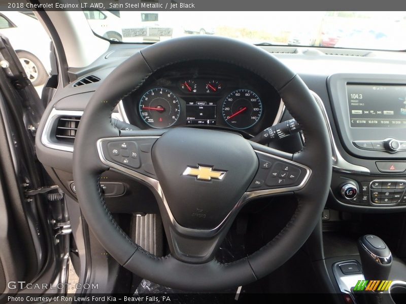 Satin Steel Metallic / Jet Black 2018 Chevrolet Equinox LT AWD