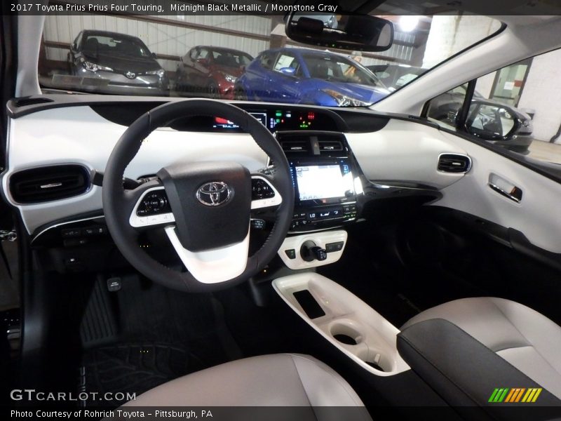 Midnight Black Metallic / Moonstone Gray 2017 Toyota Prius Prius Four Touring