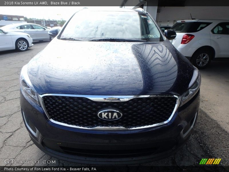 Blaze Blue / Black 2018 Kia Sorento LX AWD