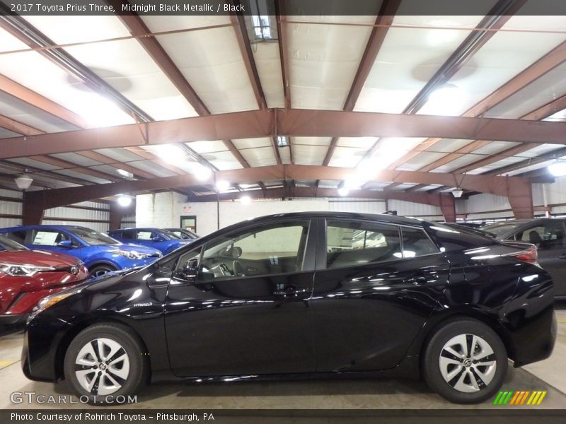 Midnight Black Metallic / Black 2017 Toyota Prius Three