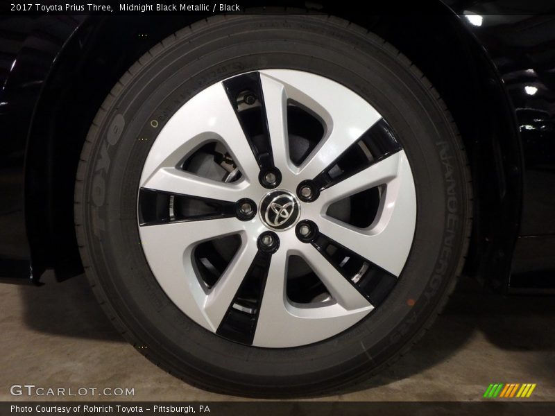 Midnight Black Metallic / Black 2017 Toyota Prius Three