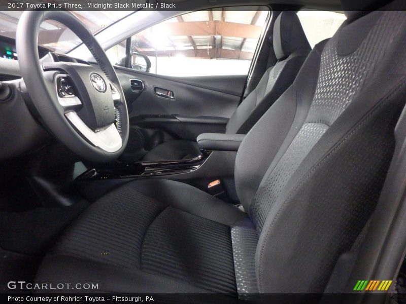 Midnight Black Metallic / Black 2017 Toyota Prius Three
