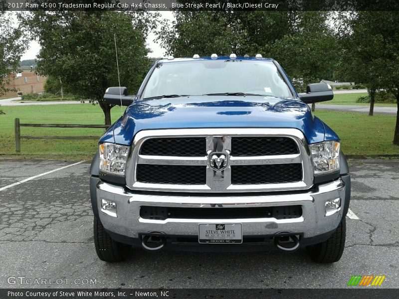 Blue Streak Pearl / Black/Diesel Gray 2017 Ram 4500 Tradesman Regular Cab 4x4 Chassis