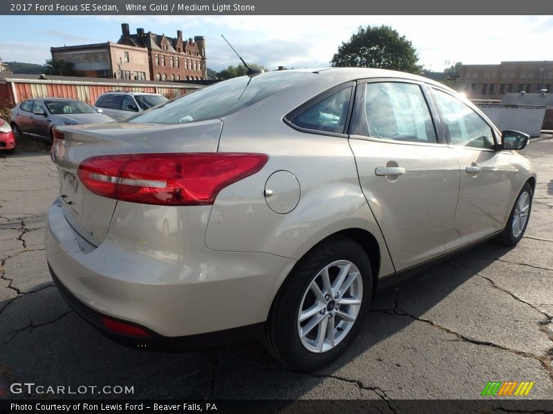 White Gold / Medium Light Stone 2017 Ford Focus SE Sedan