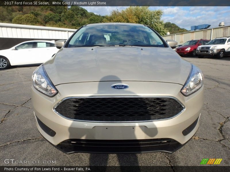 White Gold / Medium Light Stone 2017 Ford Focus SE Sedan