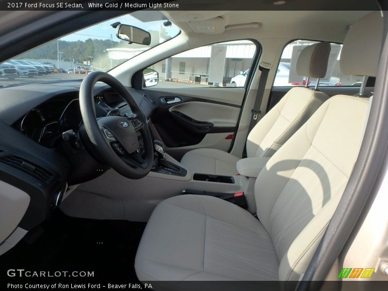 White Gold / Medium Light Stone 2017 Ford Focus SE Sedan