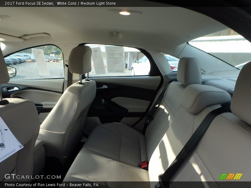 White Gold / Medium Light Stone 2017 Ford Focus SE Sedan