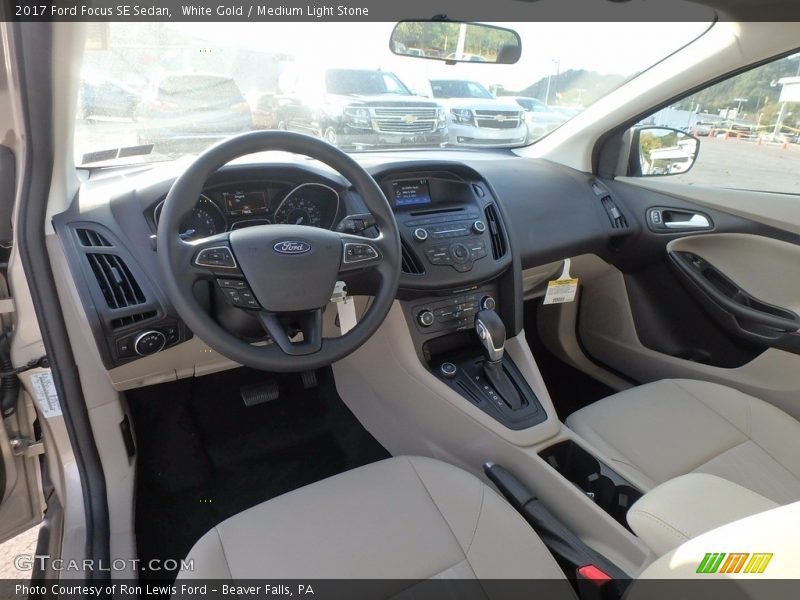 White Gold / Medium Light Stone 2017 Ford Focus SE Sedan