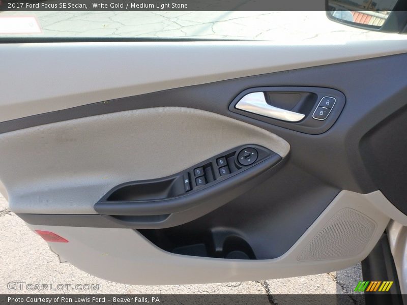 White Gold / Medium Light Stone 2017 Ford Focus SE Sedan