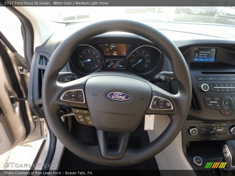 White Gold / Medium Light Stone 2017 Ford Focus SE Sedan