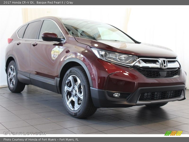 Basque Red Pearl II / Gray 2017 Honda CR-V EX