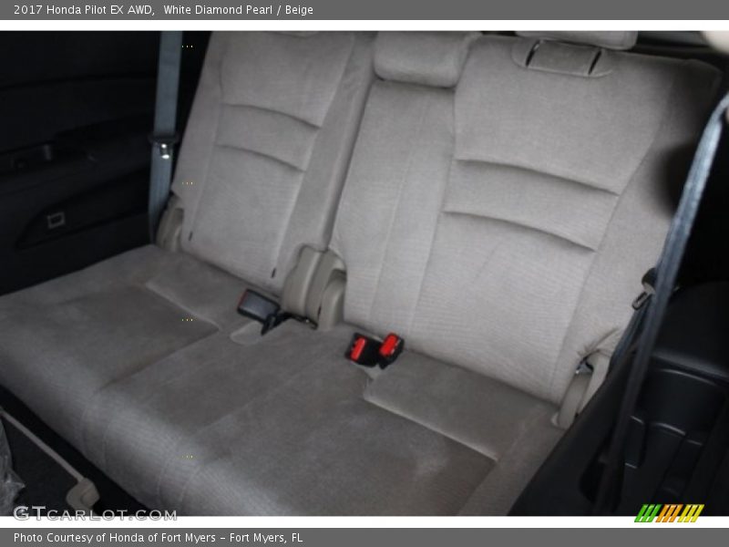 White Diamond Pearl / Beige 2017 Honda Pilot EX AWD