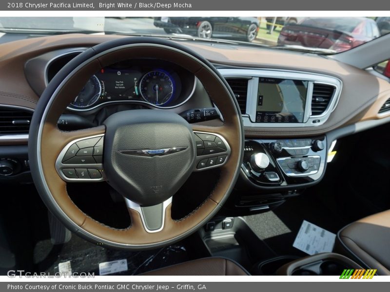 Bright White / Black/Deep Mocha 2018 Chrysler Pacifica Limited