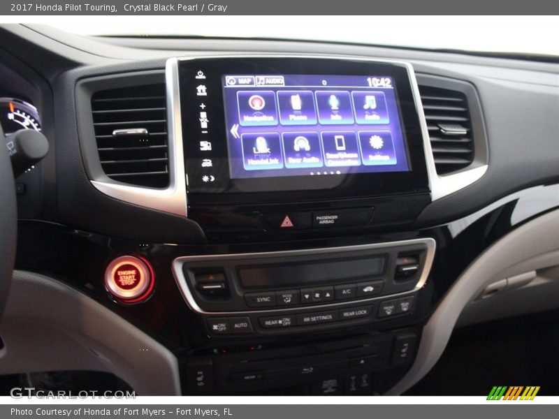 Crystal Black Pearl / Gray 2017 Honda Pilot Touring