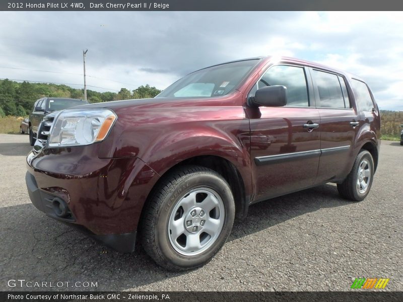 Dark Cherry Pearl II / Beige 2012 Honda Pilot LX 4WD