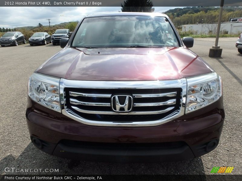 Dark Cherry Pearl II / Beige 2012 Honda Pilot LX 4WD