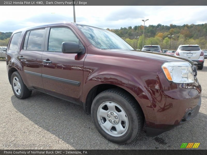 Dark Cherry Pearl II / Beige 2012 Honda Pilot LX 4WD