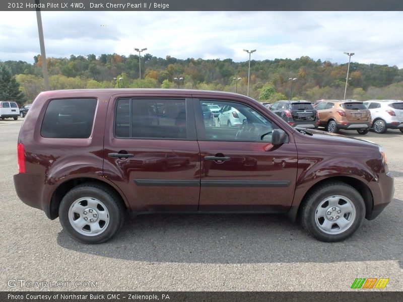 Dark Cherry Pearl II / Beige 2012 Honda Pilot LX 4WD