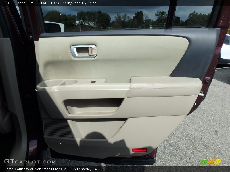 Dark Cherry Pearl II / Beige 2012 Honda Pilot LX 4WD