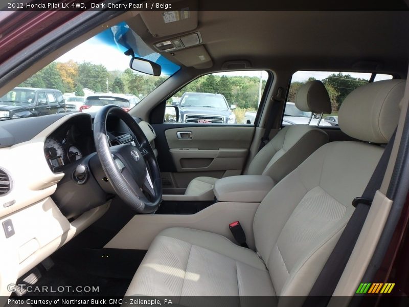 Dark Cherry Pearl II / Beige 2012 Honda Pilot LX 4WD