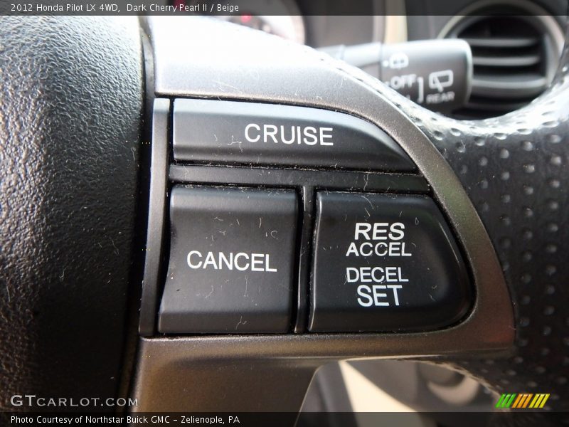 Dark Cherry Pearl II / Beige 2012 Honda Pilot LX 4WD