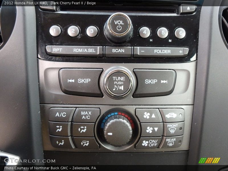 Dark Cherry Pearl II / Beige 2012 Honda Pilot LX 4WD